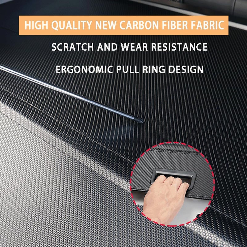 AQAE Retractable Cargo Cover Compatible with 2020-2025 2026 VW Volkswagen Atlas Cross Sport Trunk Cover Rear Trunk Security Cover Shielding Shade Privacy Screen Cover VW Atlas Cross Sport Cargo Cover - Image 2